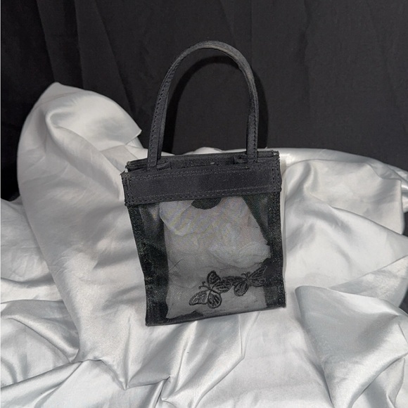 Elegant Black Sheer Women's tiny mesh Bag - Picture 1 of 7